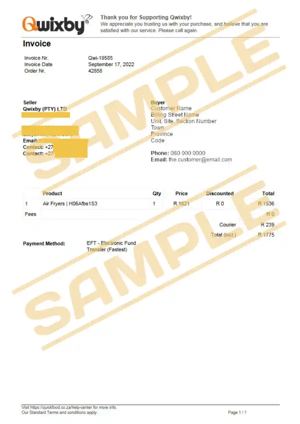 Sample Invoice
